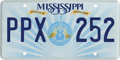 MS license plate PPX252