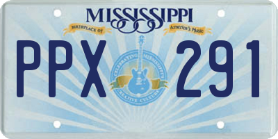 MS license plate PPX291