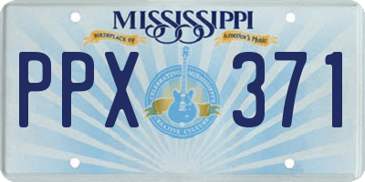 MS license plate PPX371