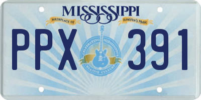 MS license plate PPX391