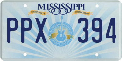 MS license plate PPX394