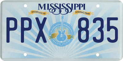 MS license plate PPX835