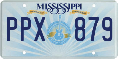 MS license plate PPX879