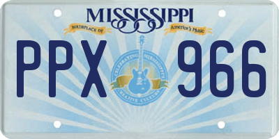 MS license plate PPX966