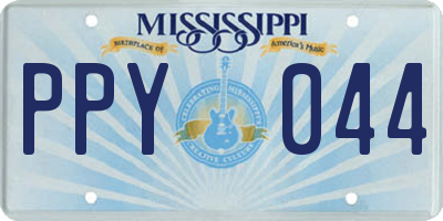MS license plate PPY044