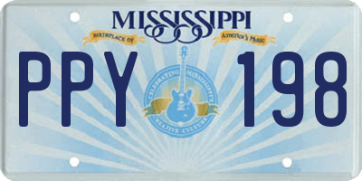 MS license plate PPY198