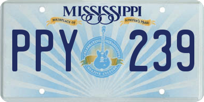 MS license plate PPY239