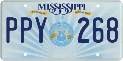 MS license plate PPY268