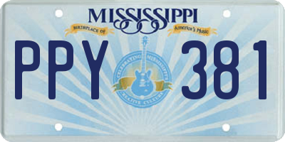 MS license plate PPY381