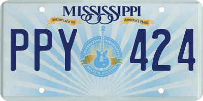 MS license plate PPY424