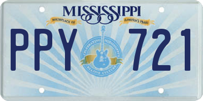 MS license plate PPY721