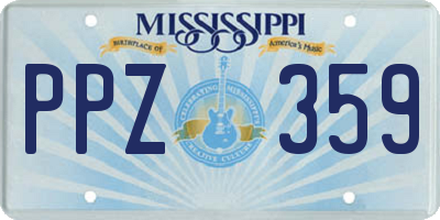 MS license plate PPZ359