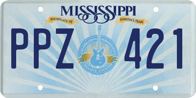 MS license plate PPZ421