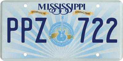 MS license plate PPZ722