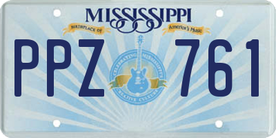 MS license plate PPZ761