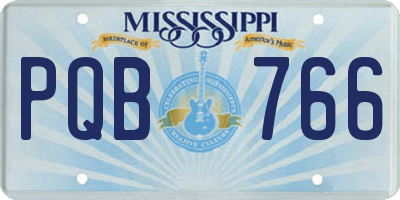 MS license plate PQB766