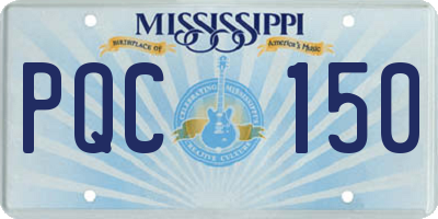 MS license plate PQC150