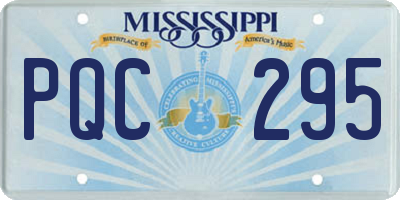 MS license plate PQC295