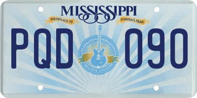 MS license plate PQD090