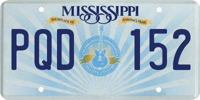 MS license plate PQD152