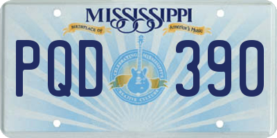 MS license plate PQD390