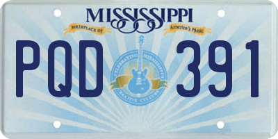 MS license plate PQD391