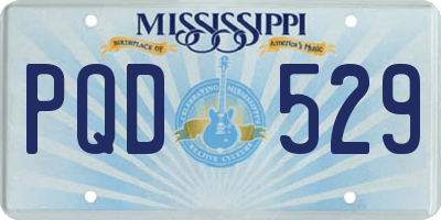 MS license plate PQD529