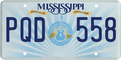MS license plate PQD558