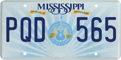 MS license plate PQD565