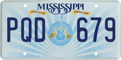 MS license plate PQD679