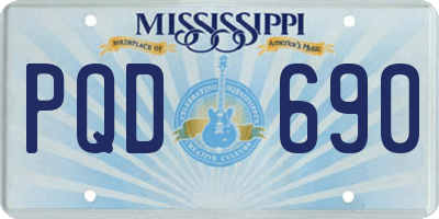 MS license plate PQD690