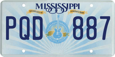 MS license plate PQD887
