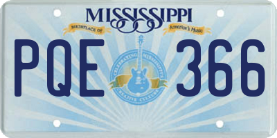 MS license plate PQE366
