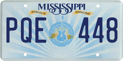 MS license plate PQE448
