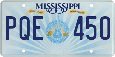 MS license plate PQE450