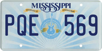 MS license plate PQE569