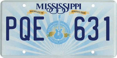 MS license plate PQE631
