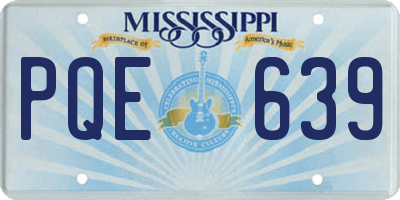 MS license plate PQE639