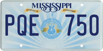MS license plate PQE750