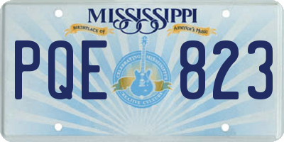 MS license plate PQE823