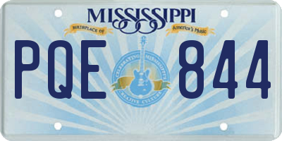 MS license plate PQE844