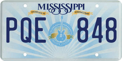 MS license plate PQE848