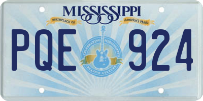 MS license plate PQE924