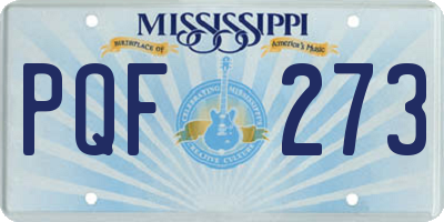 MS license plate PQF273