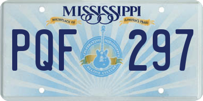 MS license plate PQF297