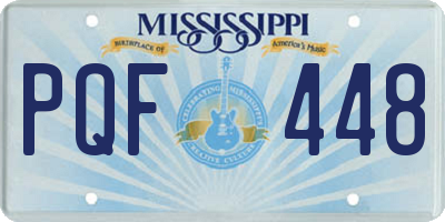 MS license plate PQF448