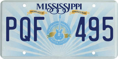 MS license plate PQF495