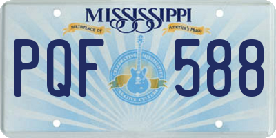 MS license plate PQF588