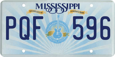 MS license plate PQF596