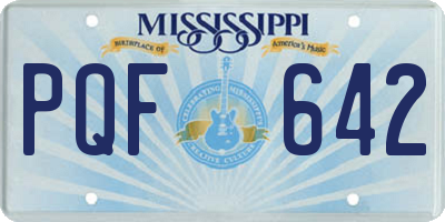 MS license plate PQF642